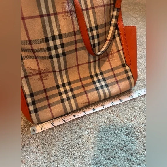 BURBERRY Multicolor PVC Leather Shoulder Bag Orange Tan - Picture 13 of 17